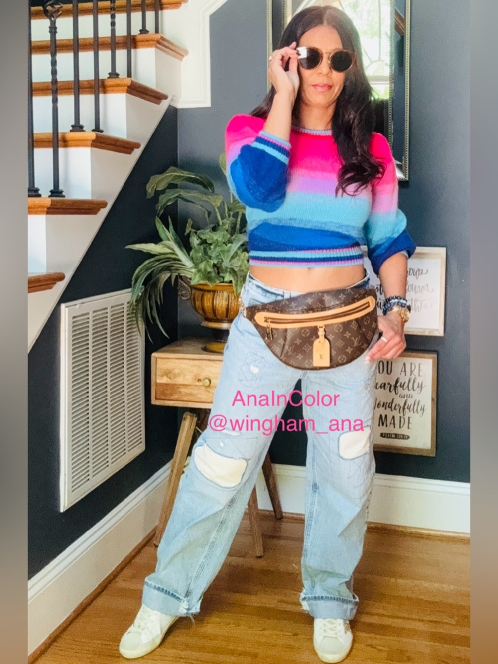 Lilly Pulitzer Hali Ombre Sunset Stripe Sweater